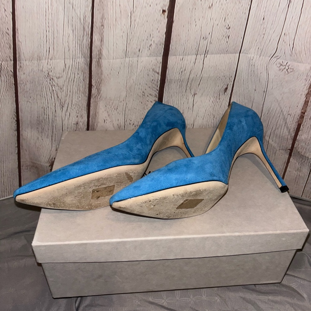 Jimmy Choo Romy 85 Blue Pumps - Picture 4 of 7